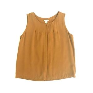 J. Crew Silk Mustard Sleeveless Dress Top